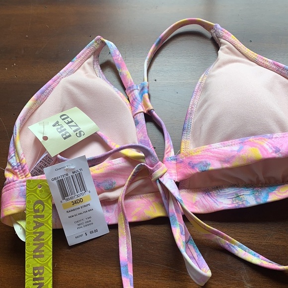 NWT‎ Gianni Bini Tie Dye Bra Size Halter Top 34DD - Picture 4 of 6